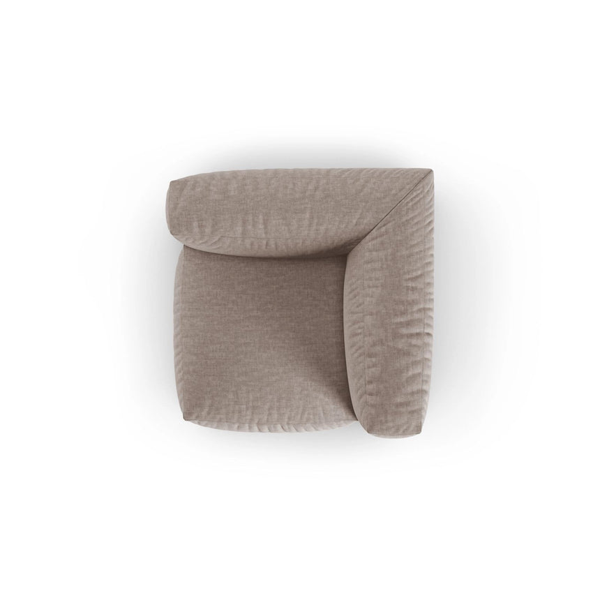Martina Modulares Sofa Sitzelement, Symmetrisch, Sitztiefe 90 cm, aus Strukturierter Stoff in Dunkelbeige (Boston Trufa), 120x120 cm von Micadoni – Bild 5