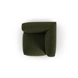 Martina Modulares Sofa Sitzelement, Symmetrisch, Sitztiefe 90 cm, aus Strukturierter Stoff in Grün (Boston Forest), 120x120 cm von Micadoni – Bild 5