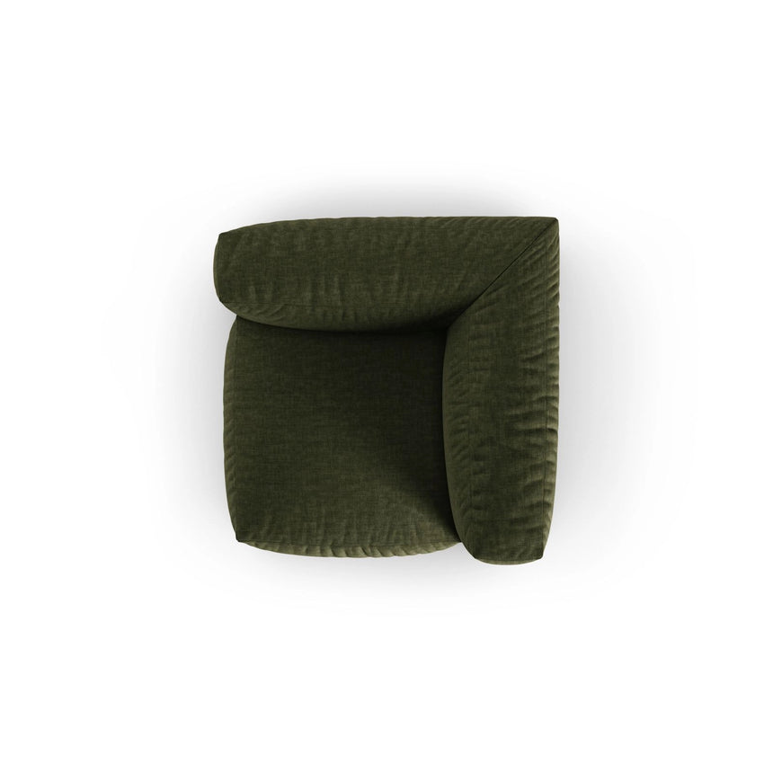 Martina Modulares Sofa Sitzelement, Symmetrisch, Sitztiefe 90 cm, aus Strukturierter Stoff in Grün (Boston Forest), 120x120 cm von Micadoni – Bild 5