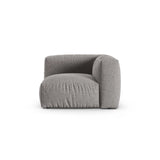 Martina Modulares Sofa Sitzelement, Symmetrisch, Sitztiefe 90 cm, aus Strukturierter Stoff in Hellgrau (Boston Light Grey), 120x120 cm von Micadoni – Bild 1