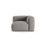 Martina Modulares Sofa Sitzelement, Symmetrisch, Sitztiefe 90 cm, aus Strukturierter Stoff in Hellgrau (Boston Light Grey), 120x120 cm von Micadoni – Bild 1