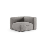 Martina Modulares Sofa Sitzelement, Symmetrisch, Sitztiefe 90 cm, aus Strukturierter Stoff in Hellgrau (Boston Light Grey), 120x120 cm von Micadoni – Bild 3