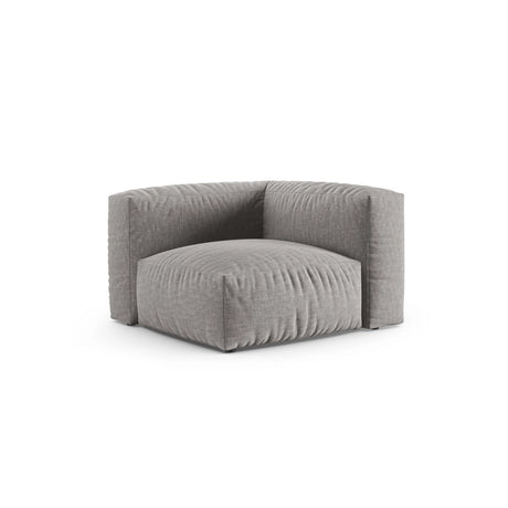 Martina Modulares Sofa Sitzelement, Symmetrisch, Sitztiefe 90 cm, aus Strukturierter Stoff in Hellgrau (Boston Light Grey), 120x120 cm von Micadoni – Bild 3