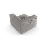 Martina Modulares Sofa Sitzelement, Symmetrisch, Sitztiefe 90 cm, aus Strukturierter Stoff in Hellgrau (Boston Light Grey), 120x120 cm von Micadoni – Bild 4