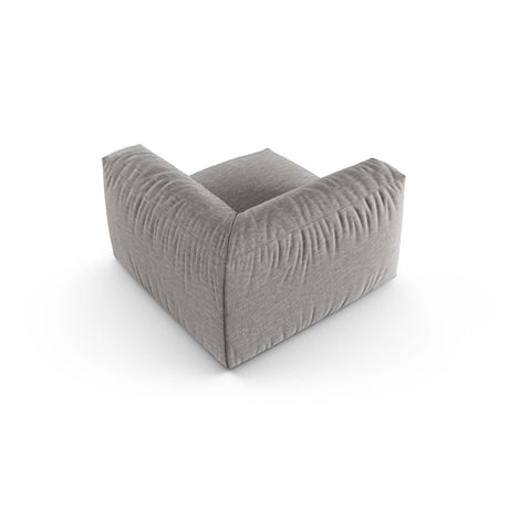Martina Modulares Sofa Sitzelement, Symmetrisch, Sitztiefe 90 cm, aus Strukturierter Stoff in Hellgrau (Boston Light Grey), 120x120 cm von Micadoni – Bild 4