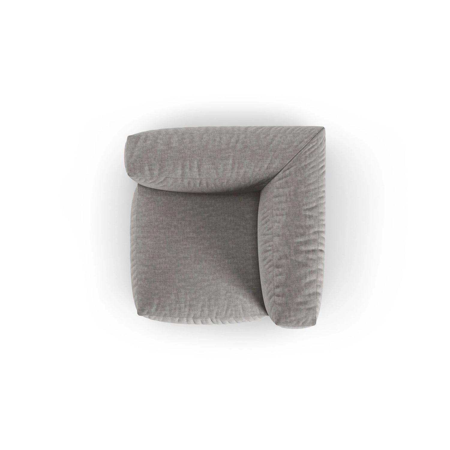 Martina Modulares Sofa Sitzelement, Symmetrisch, Sitztiefe 90 cm, aus Strukturierter Stoff in Hellgrau (Boston Light Grey), 120x120 cm von Micadoni – Bild 5