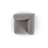 Martina Modulares Sofa Sitzelement, Symmetrisch, Sitztiefe 90 cm, aus Strukturierter Stoff in Hellgrau (Boston Light Grey), 120x120 cm von Micadoni – Bild 5