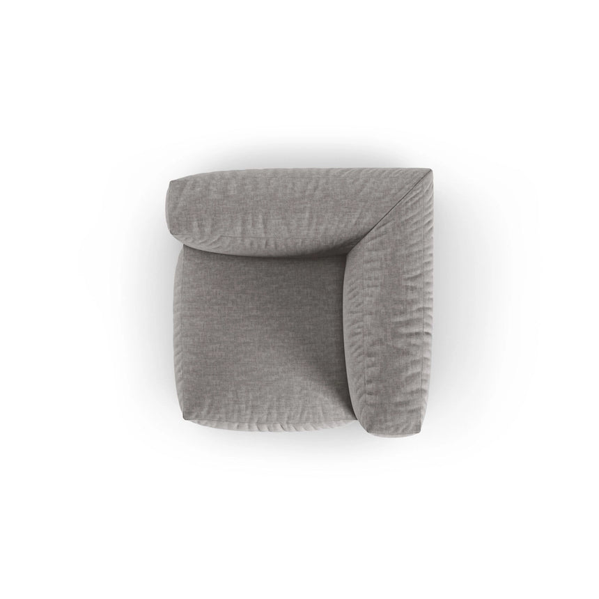 Martina Modulares Sofa Sitzelement, Symmetrisch, Sitztiefe 90 cm, aus Strukturierter Stoff in Hellgrau (Boston Light Grey), 120x120 cm von Micadoni – Bild 5