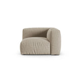 Martina Modulares Sofa Sitzelement, Symmetrisch, Sitztiefe 90 cm, aus Strukturierter Stoff in Leichtes Beige (Boston Toffee), 120x120 cm von Micadoni – Bild 1