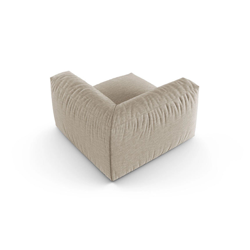 Martina Modulares Sofa Sitzelement, Symmetrisch, Sitztiefe 90 cm, aus Strukturierter Stoff in Leichtes Beige (Boston Toffee), 120x120 cm von Micadoni – Bild 4