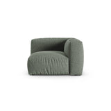 Martina Modulares Sofa Sitzelement, Symmetrisch, Sitztiefe 90 cm, aus Strukturierter Stoff in Moosgrün (Boston Water Green), 120x120 cm von Micadoni – Bild 1
