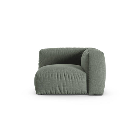 Martina Modulares Sofa Sitzelement, Symmetrisch, Sitztiefe 90 cm, aus Strukturierter Stoff in Moosgrün (Boston Water Green), 120x120 cm von Micadoni – Bild 1