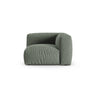 Martina Modulares Sofa Sitzelement, Symmetrisch, Sitztiefe 90 cm, aus Strukturierter Stoff in Moosgrün (Boston Water Green), 120x120 cm von Micadoni – Bild 1