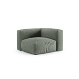 Martina Modulares Sofa Sitzelement, Symmetrisch, Sitztiefe 90 cm, aus Strukturierter Stoff in Moosgrün (Boston Water Green), 120x120 cm von Micadoni – Bild 3