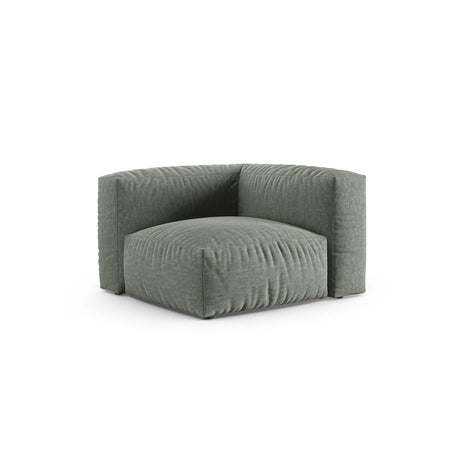 Martina Modulares Sofa Sitzelement, Symmetrisch, Sitztiefe 90 cm, aus Strukturierter Stoff in Moosgrün (Boston Water Green), 120x120 cm von Micadoni – Bild 3