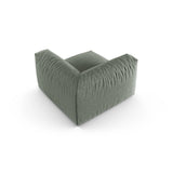 Martina Modulares Sofa Sitzelement, Symmetrisch, Sitztiefe 90 cm, aus Strukturierter Stoff in Moosgrün (Boston Water Green), 120x120 cm von Micadoni – Bild 4