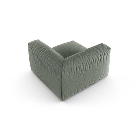 Martina Modulares Sofa Sitzelement, Symmetrisch, Sitztiefe 90 cm, aus Strukturierter Stoff in Moosgrün (Boston Water Green), 120x120 cm von Micadoni – Bild 4