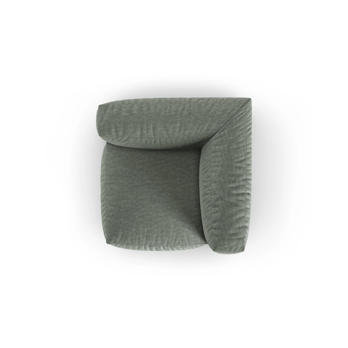 Martina Modulares Sofa Sitzelement, Symmetrisch, Sitztiefe 90 cm, aus Strukturierter Stoff in Moosgrün (Boston Water Green), 120x120 cm von Micadoni – Bild 5
