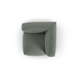 Martina Modulares Sofa Sitzelement, Symmetrisch, Sitztiefe 90 cm, aus Strukturierter Stoff in Moosgrün (Boston Water Green), 120x120 cm von Micadoni – Bild 5