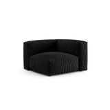Martina Modulares Sofa Sitzelement, Symmetrisch, Sitztiefe 90 cm, aus Strukturierter Stoff in Schwarz (Boston Black), 120x120 cm von Micadoni – Bild 3