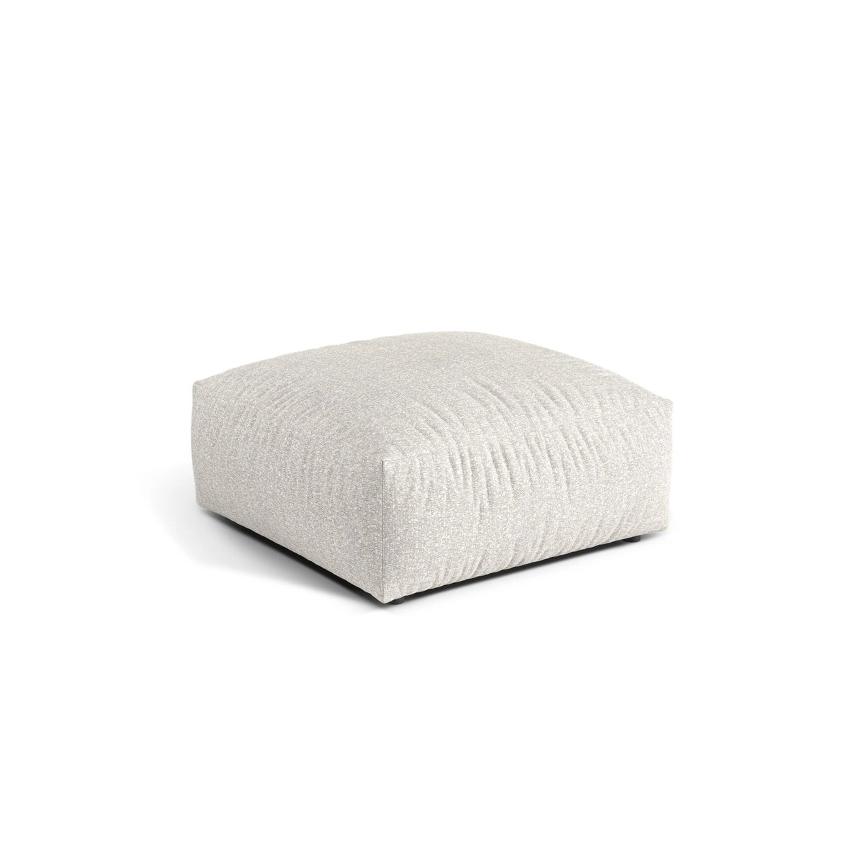 Martina Pouf aus Boucle in Grau Beige meliert (Monet Pearl), 106x106 cm von Micadoni – Bild 3