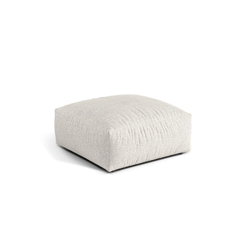 Martina Pouf aus Boucle in Grau Beige meliert (Monet Pearl), 106x106 cm von Micadoni – Bild 3