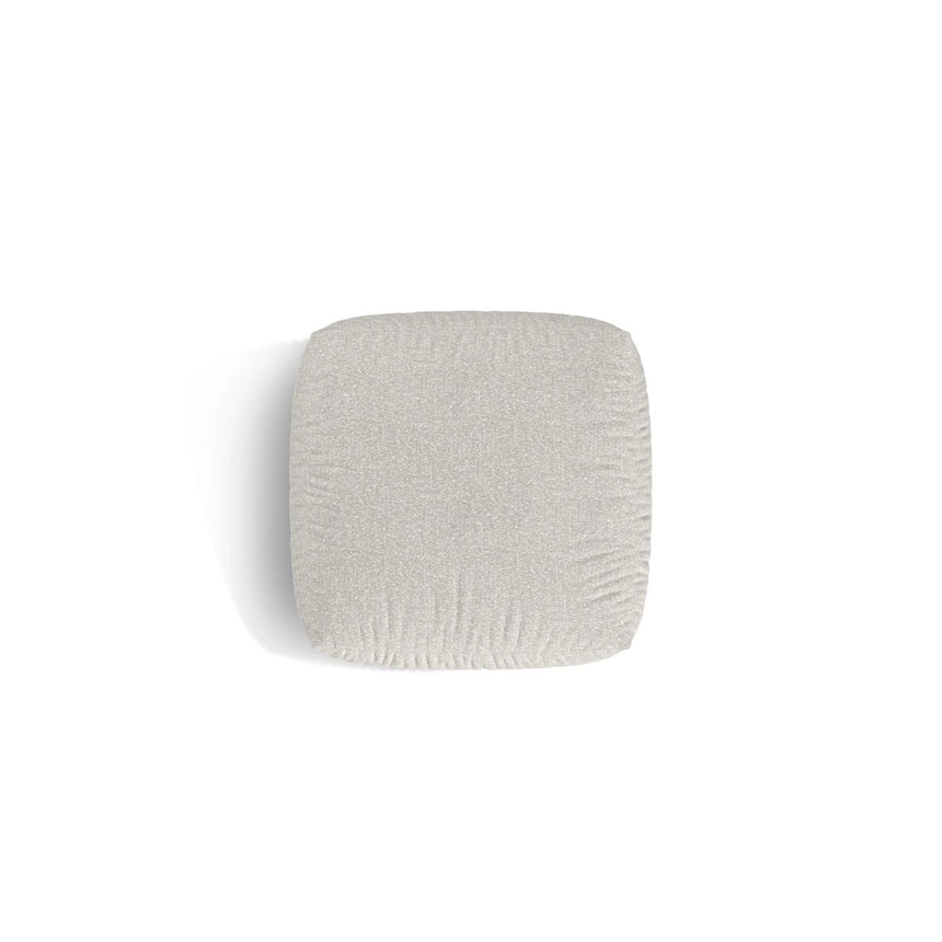 Martina Pouf aus Boucle in Grau Beige meliert (Monet Pearl), 106x106 cm von Micadoni – Bild 4