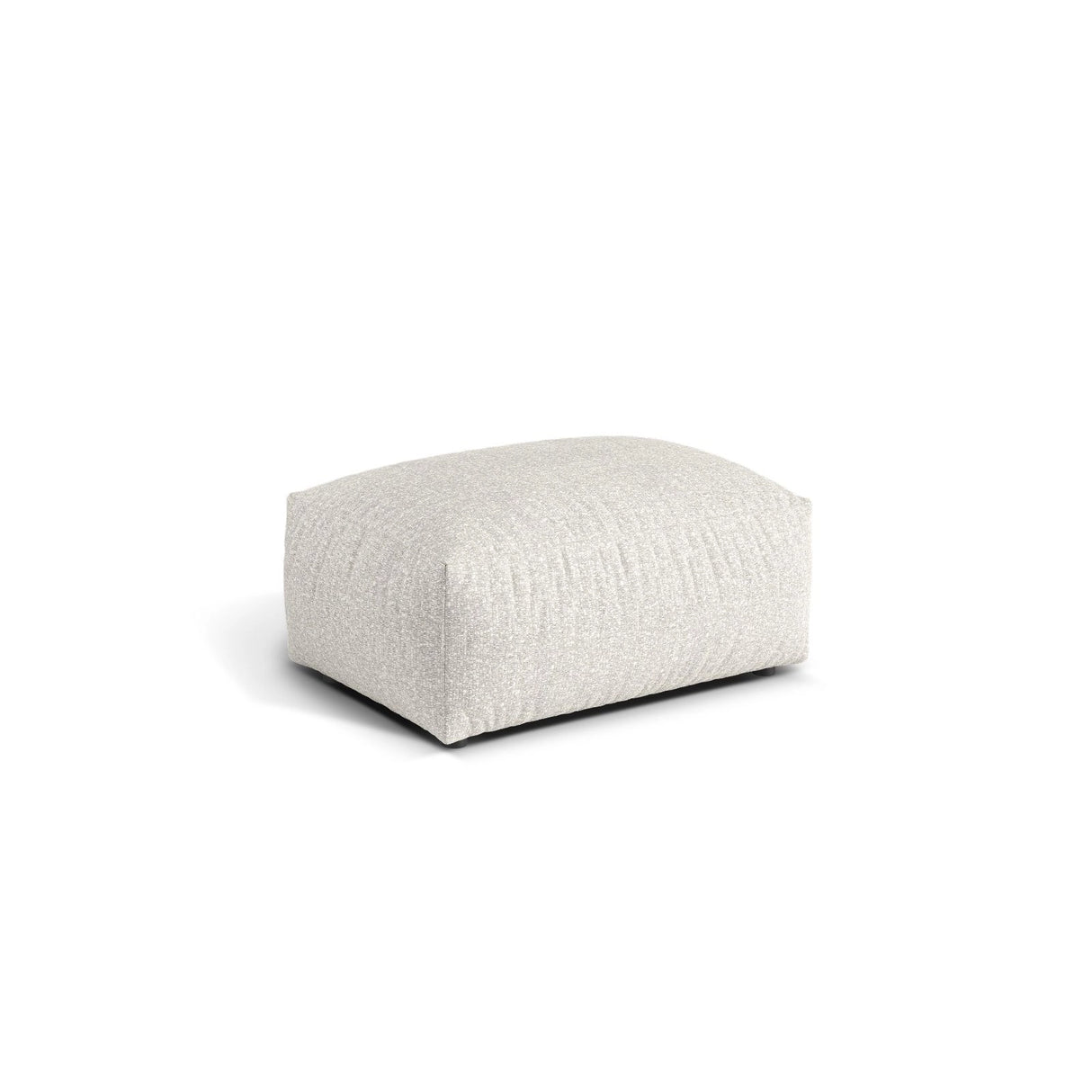 Martina Pouf aus Boucle in Grau Beige meliert (Monet Pearl), 95x65 cm von Micadoni – Bild 3