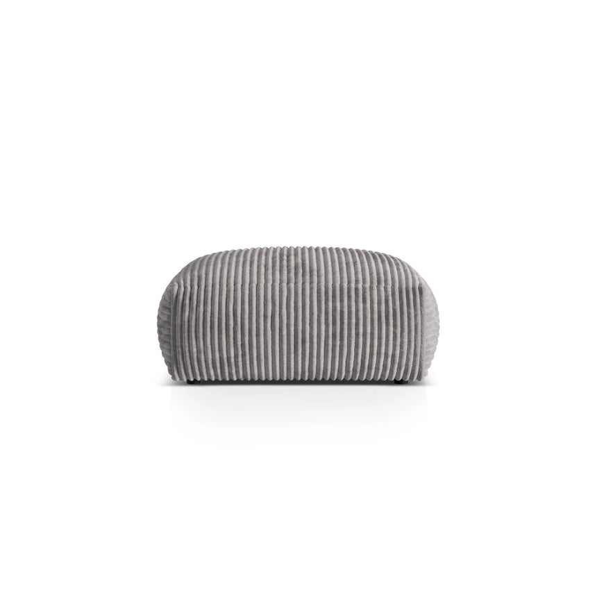 Martina Pouf aus Cord in Hellgrau (Tilia 86), 106x106 cm von Micadoni – Bild 1