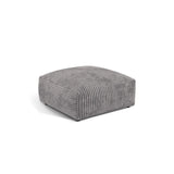 Martina Pouf aus Cord in Hellgrau (Tilia 86), 106x106 cm von Micadoni – Bild 3