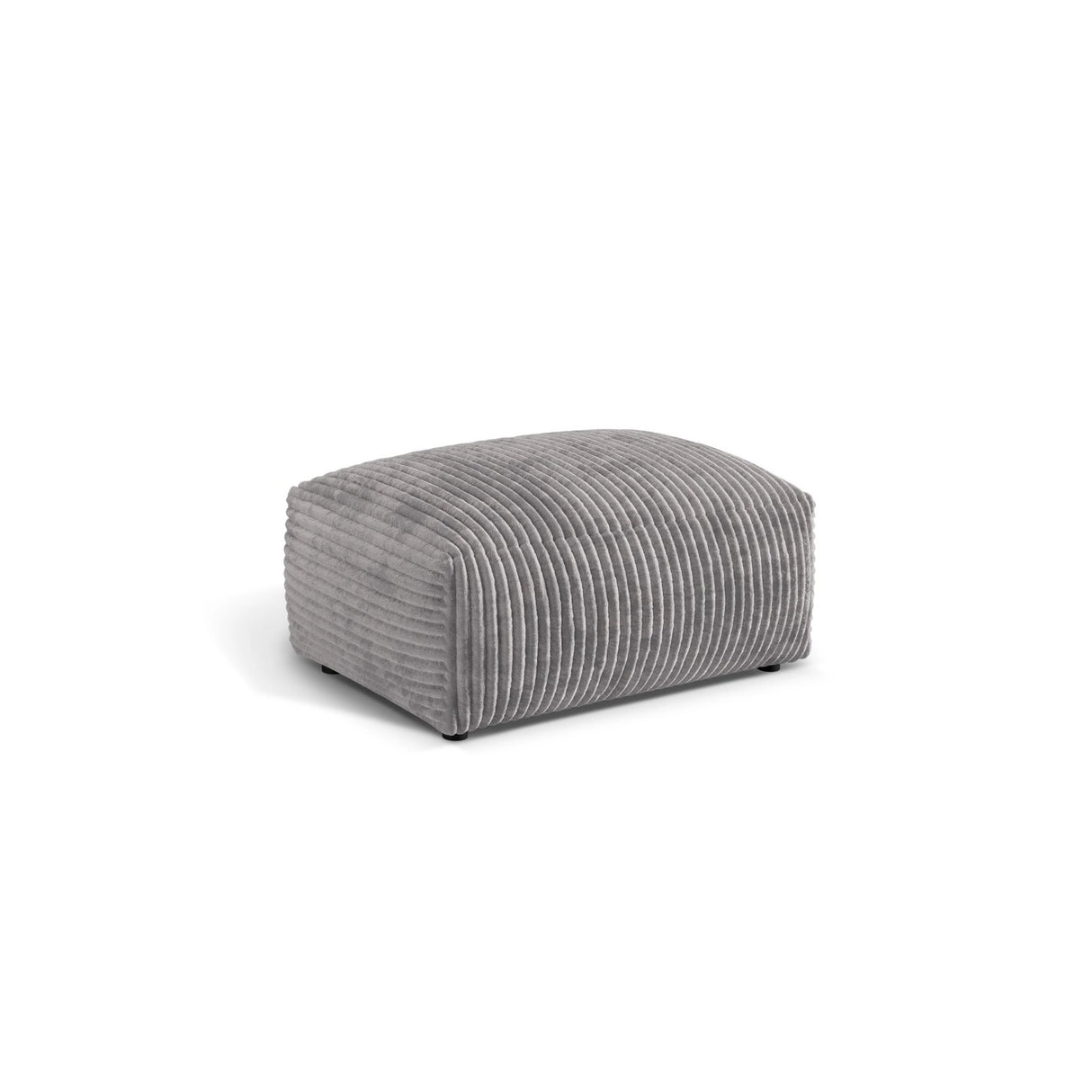 Martina Pouf aus Cord in Hellgrau (Tilia 86), 95x65 cm von Micadoni – Bild 3