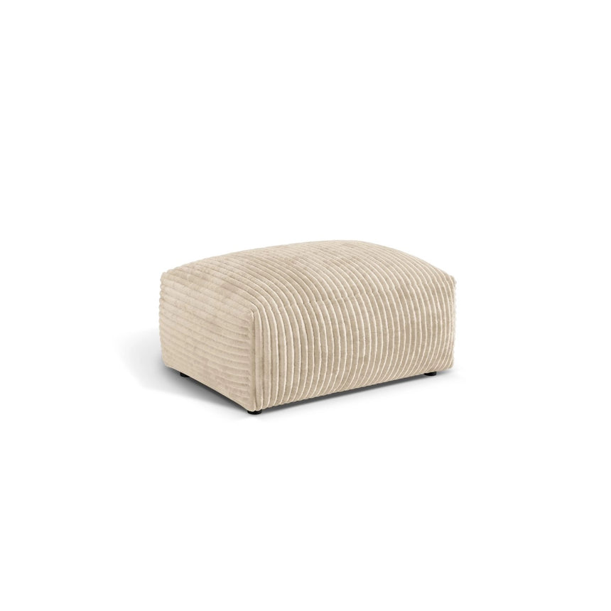 Martina Pouf aus Cord in Leichtes Beige (Tilia 03), 95x65 cm von Micadoni – Bild 3