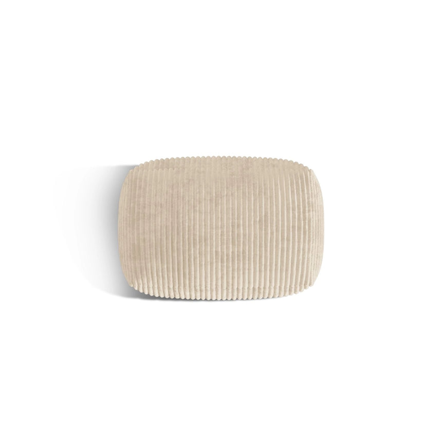 Martina Pouf aus Cord in Leichtes Beige (Tilia 03), 95x65 cm von Micadoni – Bild 4