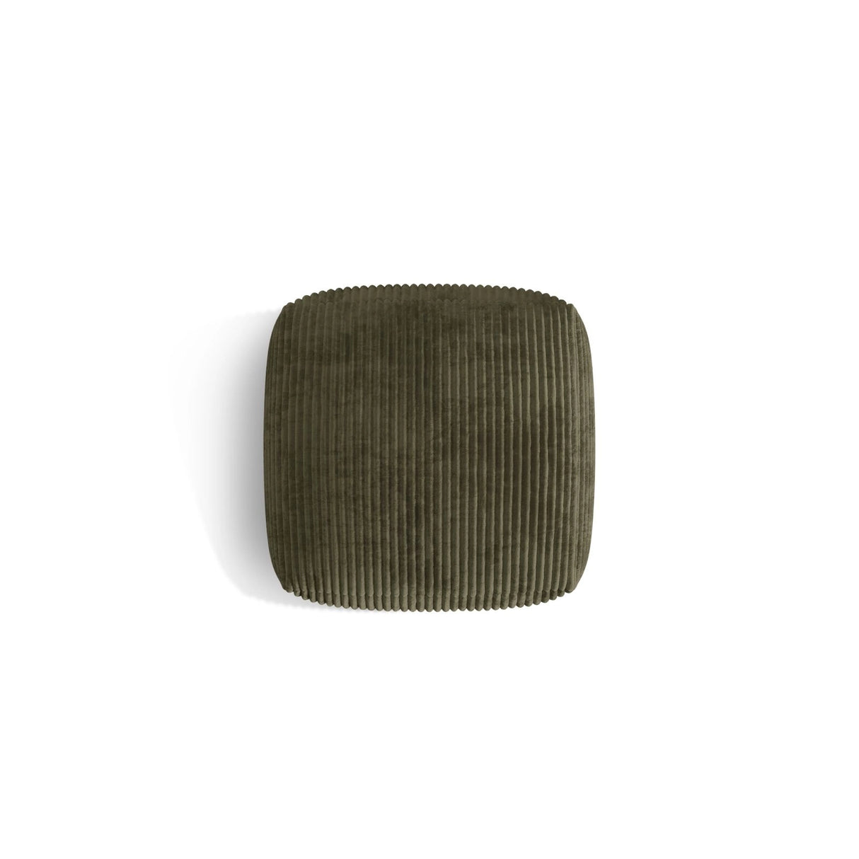 Martina Pouf aus Cord in Moosgrün (Tilia 37), 106x106 cm von Micadoni – Bild 4