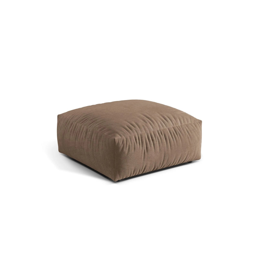 Martina Pouf aus Samt in Dunkelbeige (Vogue 3), 106x106 cm von Micadoni – Bild 3