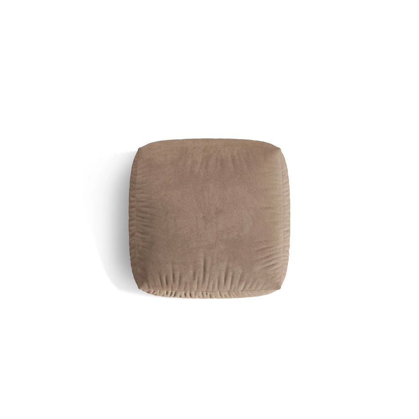 Martina Pouf aus Samt in Dunkelbeige (Vogue 3), 106x106 cm von Micadoni – Bild 4
