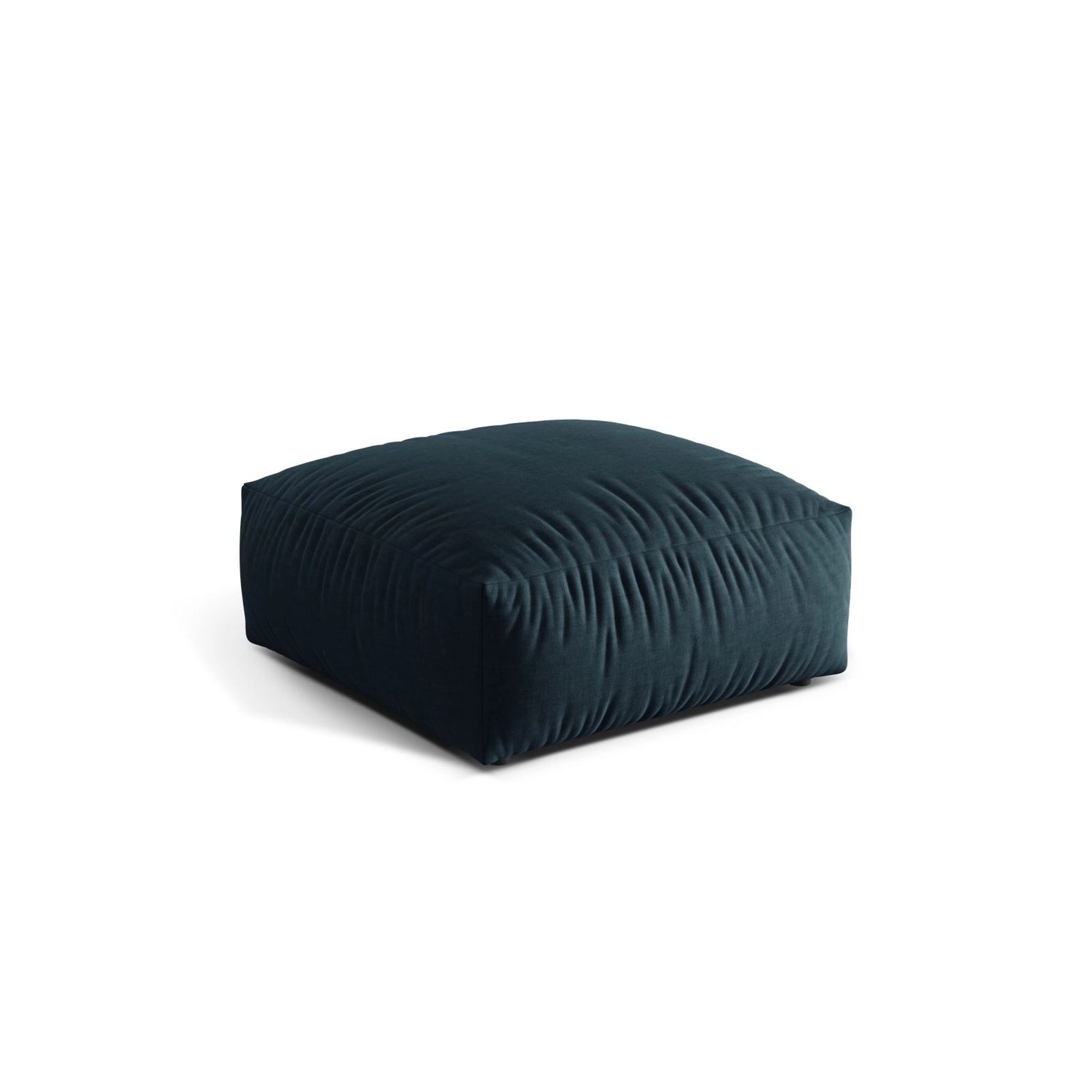 Martina Pouf aus Strukturierter Stoff in Blau Jeans (Boston Ocean), 106x106 cm von Micadoni – Bild 3