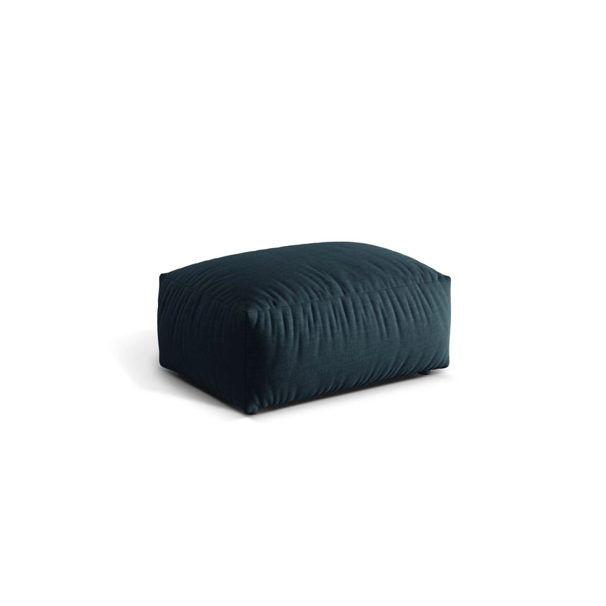 Martina Pouf aus Strukturierter Stoff in Blau Jeans (Boston Ocean), 95x65 cm von Micadoni – Bild 3
