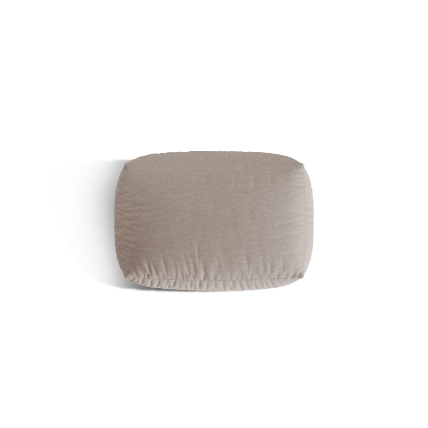 Martina Pouf aus Strukturierter Stoff in Dunkelbeige (Boston Trufa), 95x65 cm von Micadoni – Bild 4