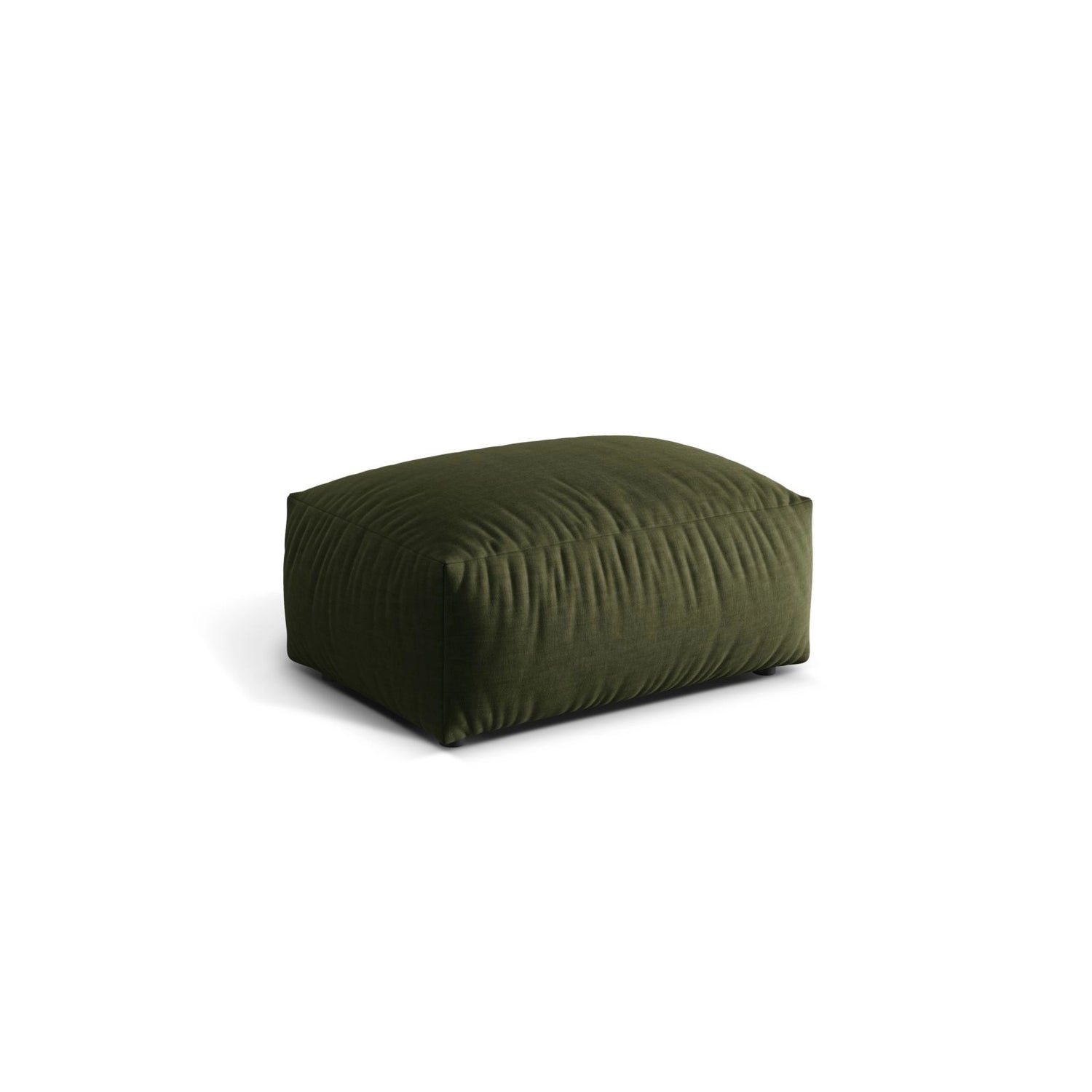 Martina Pouf aus Strukturierter Stoff in Grün (Boston Forest), 95x65 cm von Micadoni – Bild 3