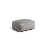 Martina Pouf aus Strukturierter Stoff in Hellgrau (Boston Light Grey), 95x65 cm von Micadoni – Bild 3
