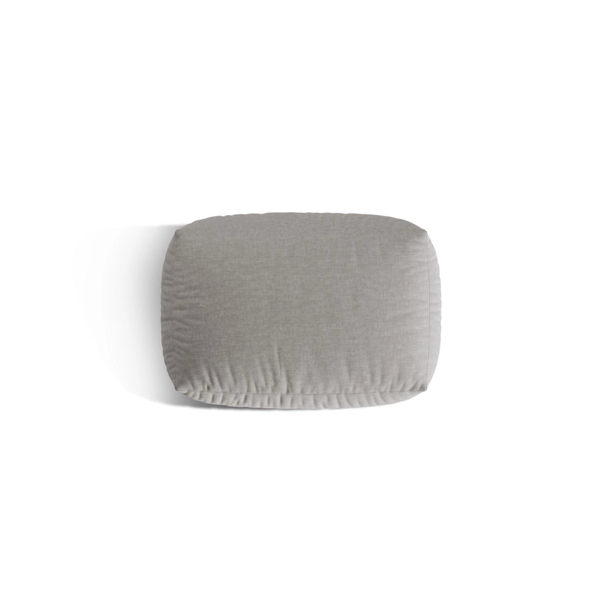 Martina Pouf aus Strukturierter Stoff in Hellgrau (Boston Light Grey), 95x65 cm von Micadoni – Bild 4