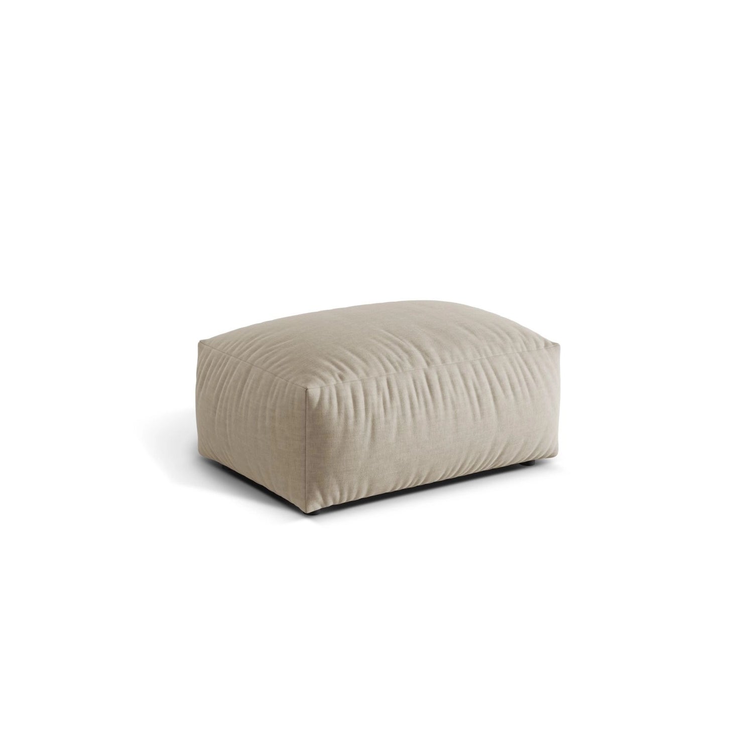 Martina Pouf aus Strukturierter Stoff in Leichtes Beige (Boston Toffee), 95x65 cm von Micadoni – Bild 3