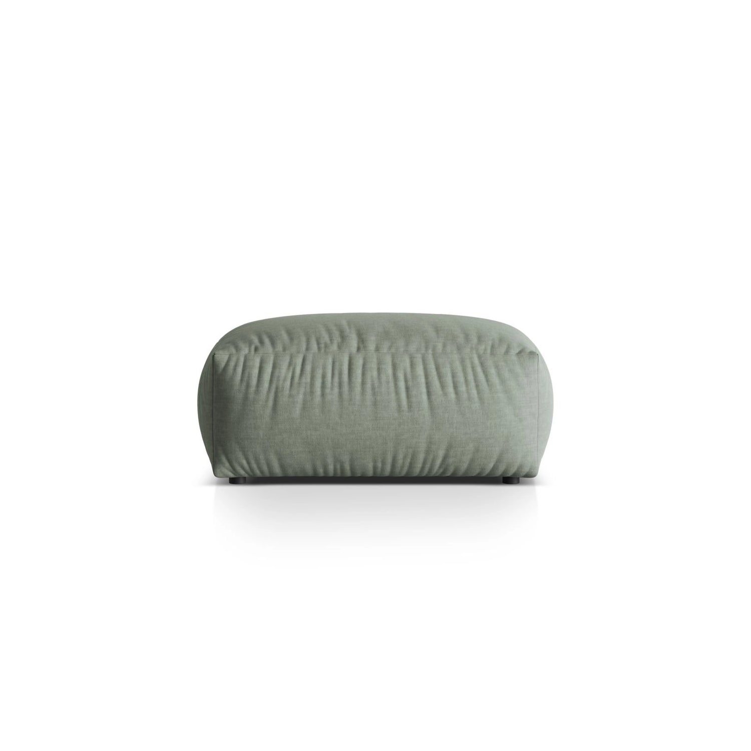 Martina Pouf aus Strukturierter Stoff in Moosgrün (Boston Water Green), 106x106 cm von Micadoni – Bild 1