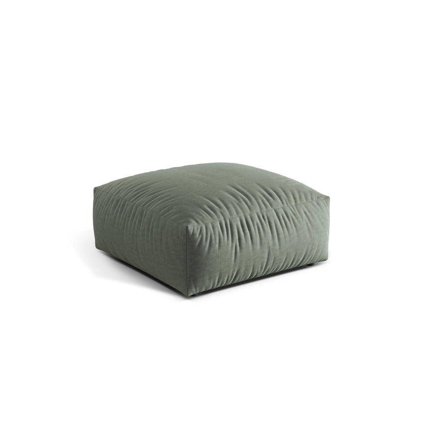 Martina Pouf aus Strukturierter Stoff in Moosgrün (Boston Water Green), 106x106 cm von Micadoni – Bild 3
