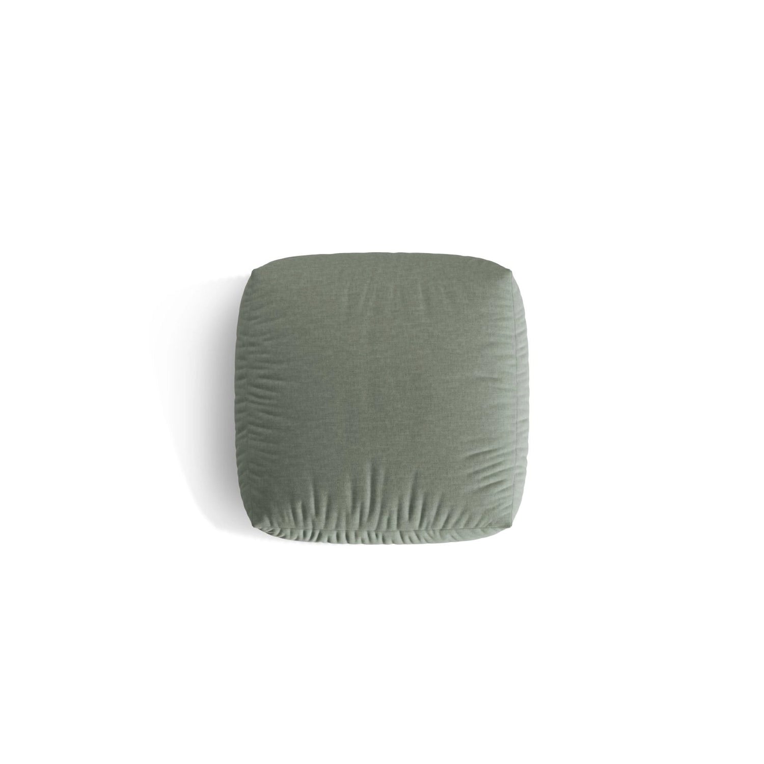 Martina Pouf aus Strukturierter Stoff in Moosgrün (Boston Water Green), 106x106 cm von Micadoni – Bild 4