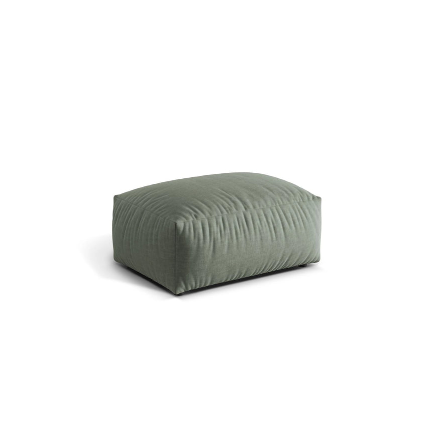 Martina Pouf aus Strukturierter Stoff in Moosgrün (Boston Water Green), 95x65 cm von Micadoni – Bild 3