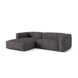 Martina modulares Ecksofa, Linke Seite, Sitztiefe 76 cm, aus Boucle in Anthrazit (Monet Anthracite), 280x176 cm von Micadoni – Bild 3