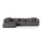 Martina modulares Ecksofa, Linke Seite, Sitztiefe 76 cm, aus Boucle in Anthrazit (Monet Anthracite), 330x176 cm von Micadoni – Bild 1