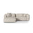 Martina modulares Ecksofa, Linke Seite, Sitztiefe 76 cm, aus Boucle in Beige (Monet Sand), 280x176 cm von Micadoni – Bild 1